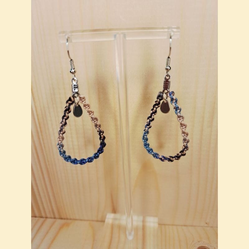 Boucles d'oreilles Gouttes sable et ciel Boucles d'oreilles Gouttes sable et ciel
