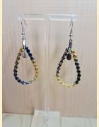 Boucles d'oreilles Gouttes en macramé jardin enchanté