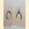 Boucles d'oreilles Gouttes en macramé jardin enchanté