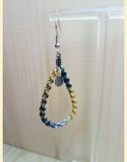 Boucles d'oreilles Gouttes en macramé jardin enchanté