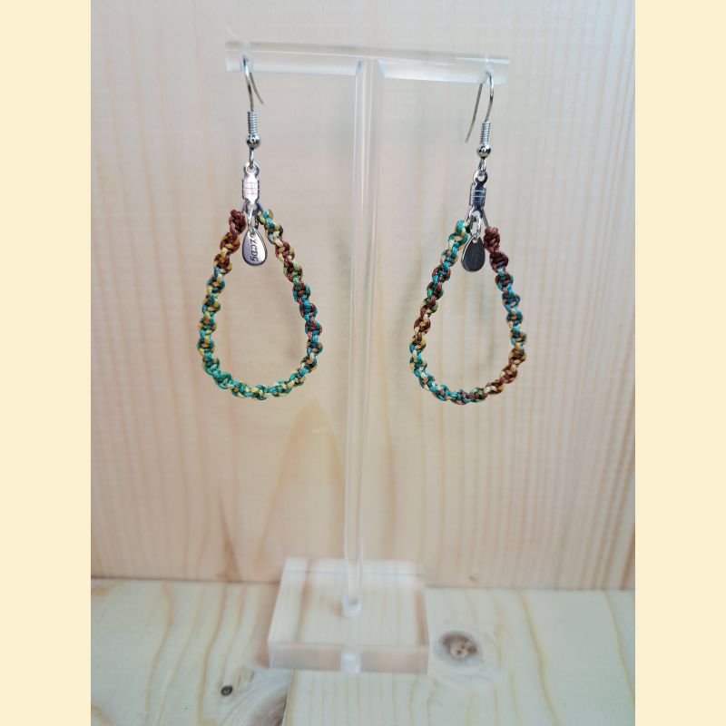 Boucles d'oreilles Gouttes en macramé brise marine Boucles d'oreilles Gouttes en macramé brise marine