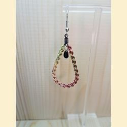 Boucles d'oreilles Gouttes en macramé forêt douce