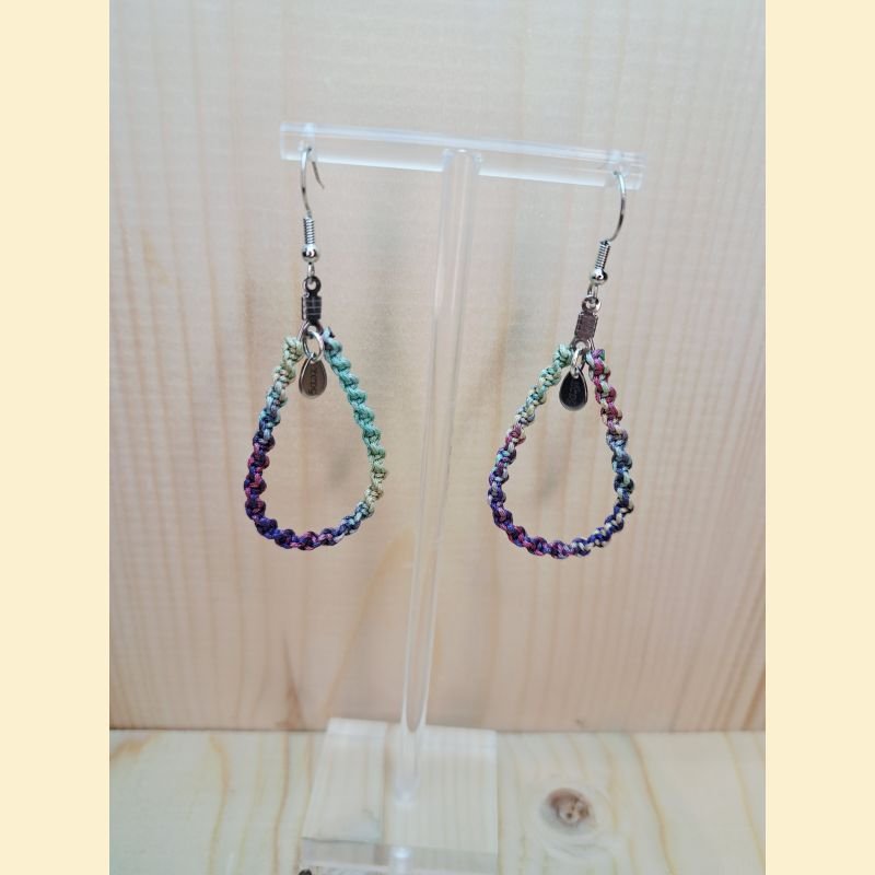 Boucles d'oreilles Gouttes en macramé crépuscule Boucles d'oreilles Gouttes en macramé crépuscule