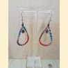 Boucles d'oreilles Gouttes en macramé fleurs du soir