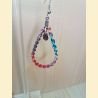 Boucles d'oreilles Gouttes en macramé fleurs du soir