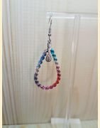 Boucles d'oreilles Gouttes en macramé fleurs du soir