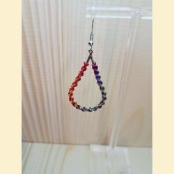 Boucles d'oreilles Gouttes en macramé coucher de feu