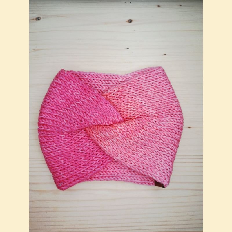 Bandeau mérino rose