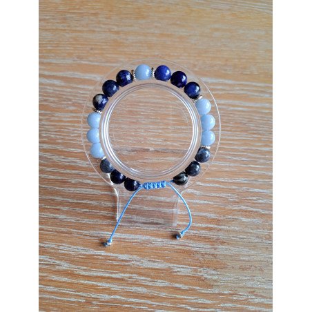 Bracelet en sodalite et angélite