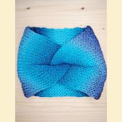Bandeau bleu fil turquoise