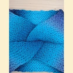 Bandeau bleu fil turquoise