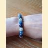 Bracelet en sodalite, aigue marine, aventurine bleu et lapis lazuli