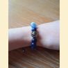 Bracelet en sodalite, aigue marine, aventurine bleu et lapis lazuli