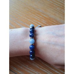 Bracelet en sodalite et angélite