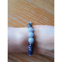 Bracelet en sodalite et angélite