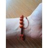 Bracelet en jaspe rouge