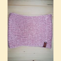 Tour de cou metallico rose bonbon