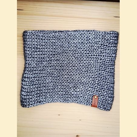 Tour de cou metallico bleu jeans
