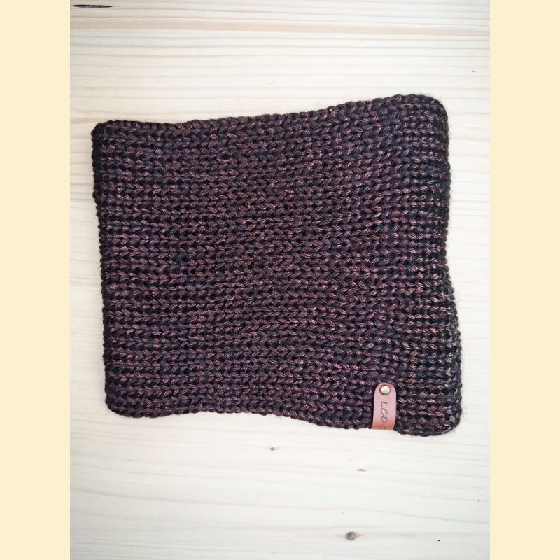 Tour de cou metallico duo de brun