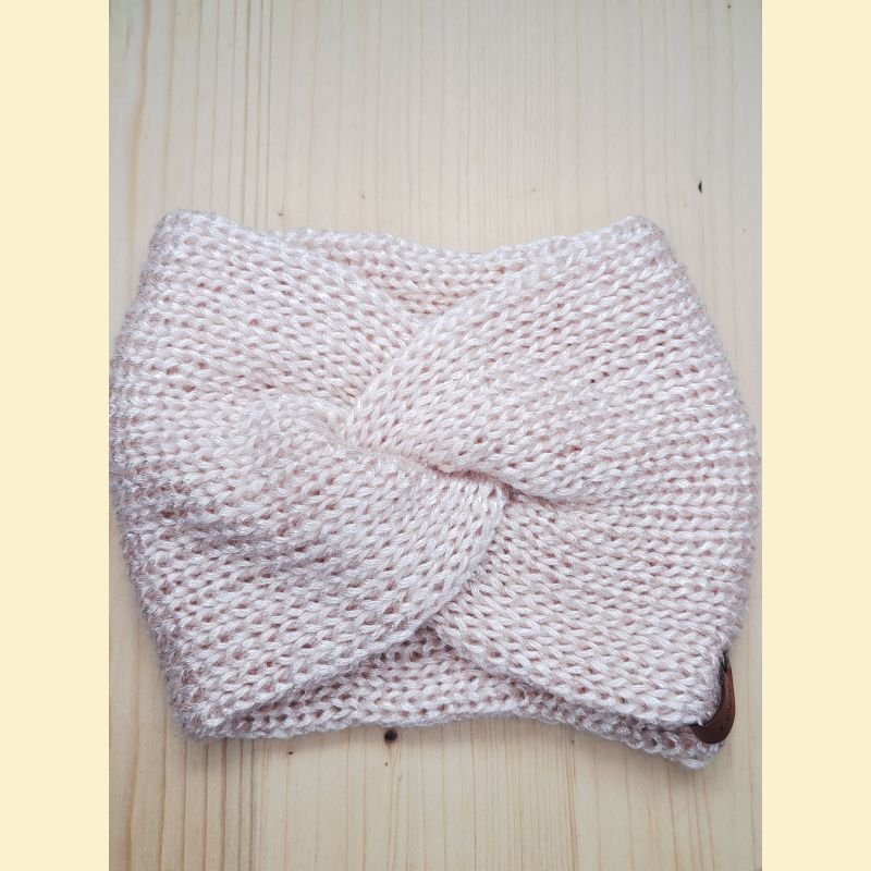 Bandeau metallico rose pâle