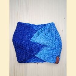 Bandeau mérino bleu