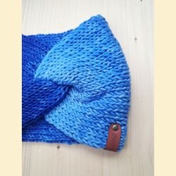 Bandeau mérino bleu