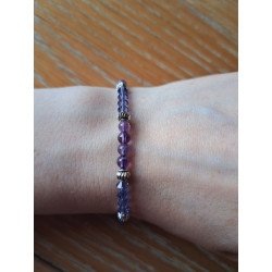 Bracelet "minéral étincelant "améthyste