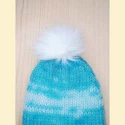 Bonnet dégradé de turquoise