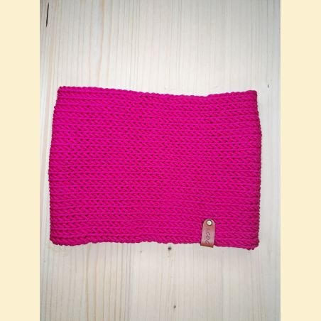 Tour de cou mérinos rose foncé