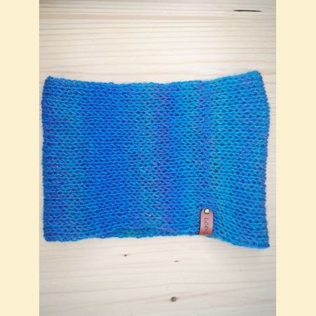 Tour de cou bleu irisé