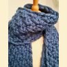 Écharpe bleu-gris
