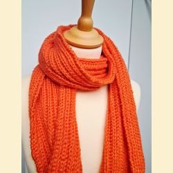 Écharpe saumon orangé