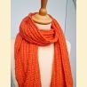 Écharpe saumon orangé
