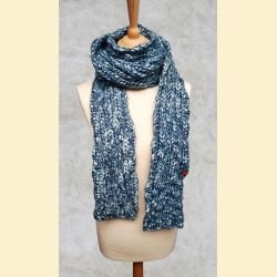 Écharpe bleu et blanc