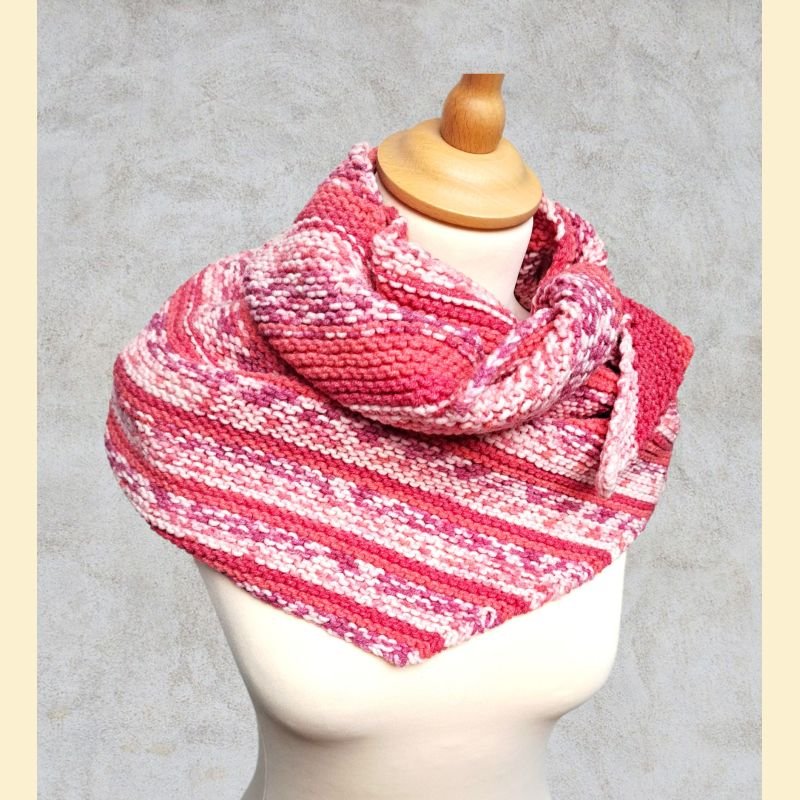 Écharpe asymétrique rose