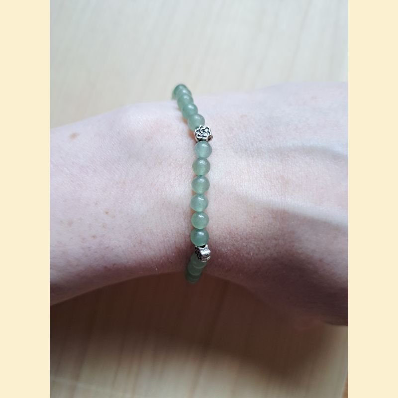 Bracelet "minéral fin" aventurine verte