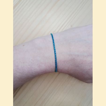 Bracelet perles d'Asie bleues