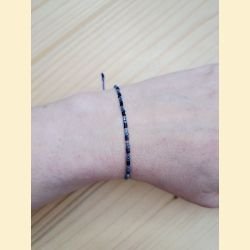 Bracelet perles d'Asie bleues