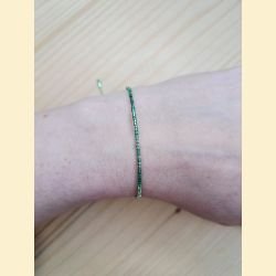 Bracelet perles d'Asie vertes