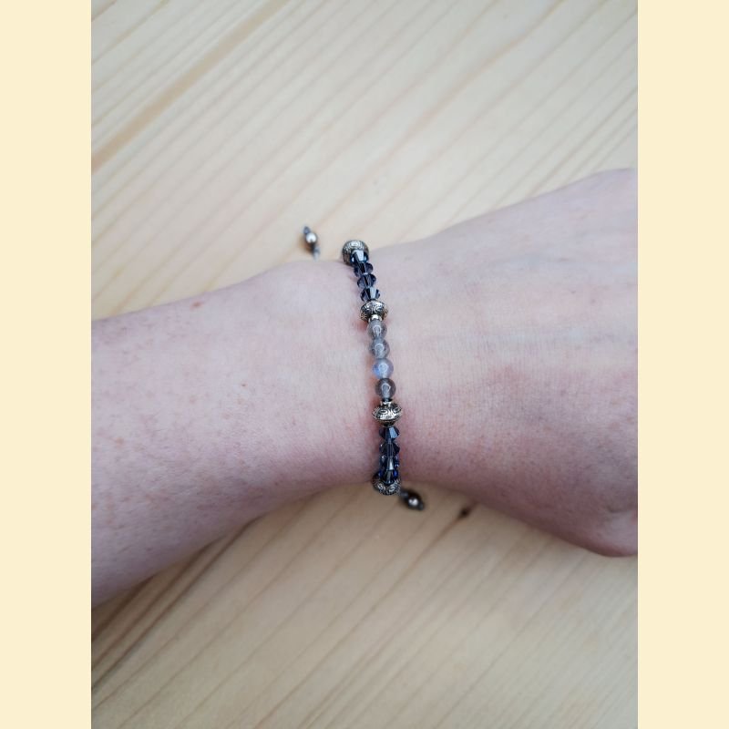 Bracelet "minéral et cristal" labradorite