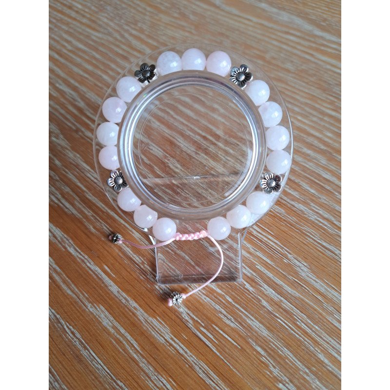 Bracelet en quartz rose