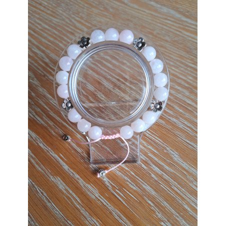 Bracelet en quartz rose