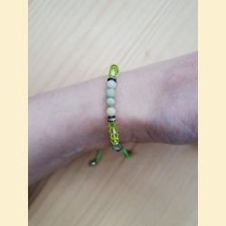 Bracelet "minéral et cristal" chrysoprase
