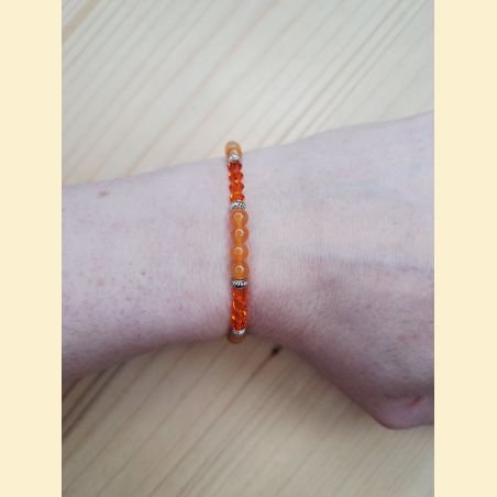 Bracelet "minéral et cristal "aventurine
