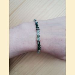Bracelet "minéral et cristal" agate mousse