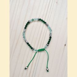 Bracelet "minéral et cristal" agate mousse