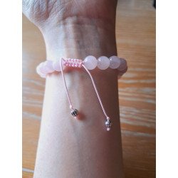 Bracelet en quartz rose