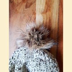 Bonnet beige et brun