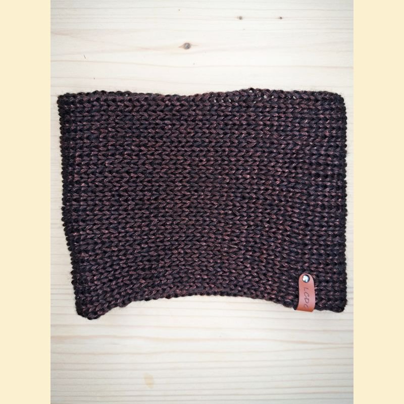 Tour de cou metallico brun