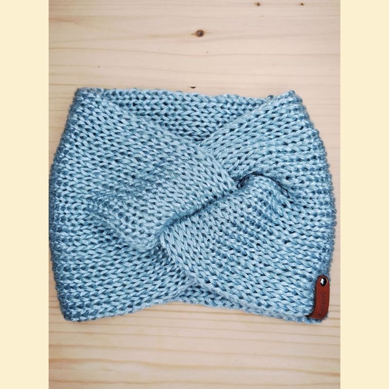 Bandeau metallico bleu ciel